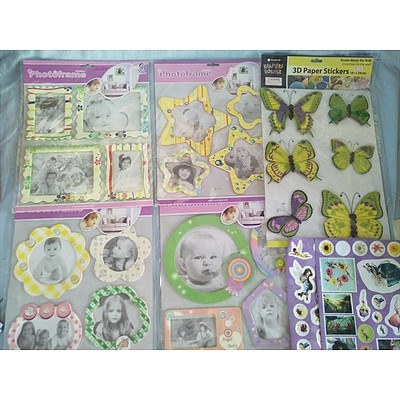 Scrapbooking accessories: School Days album, photo frames, stickers and stamps