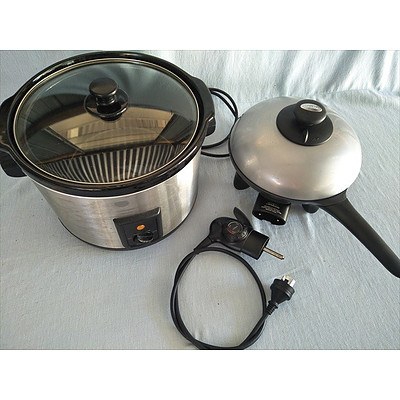 Slow cooker and electric skillet