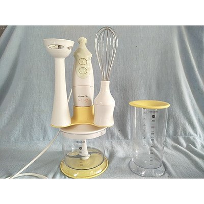 Kenwood Wizard stick blender with 3 attachments and liquids jug (Working condition)