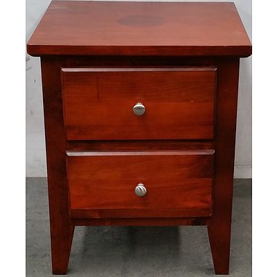 Stained Pine Bedside Table