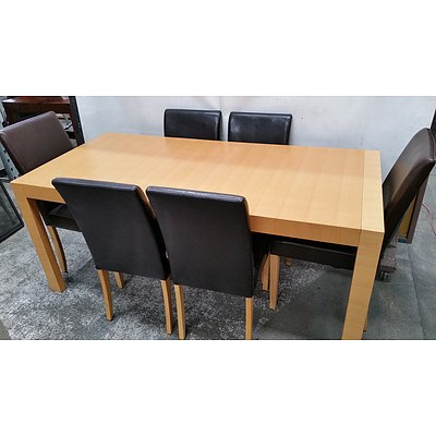 Contemporary Seven Piece Dining Setting