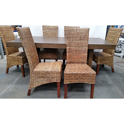 Contemporary Seven Piece Dining Setting
