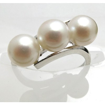 Mikimoto Silver Pearl Ring