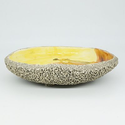 Retro Ceramic Coral Form Dish with Matador Motif