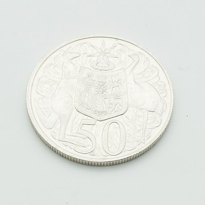 Australian 1966 Round Silver 50 Cent Coin