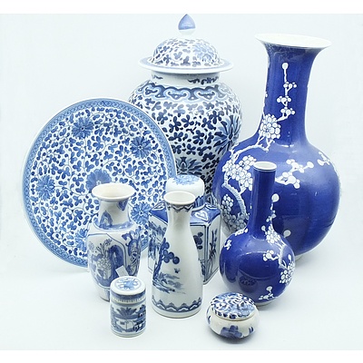 Group of Chinese Blue and White Ceramics
