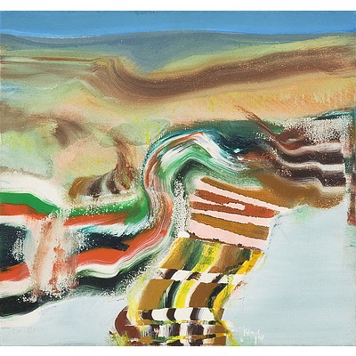 Tom Gleghorn (1925-) Tailem Bend Oil on Canvas