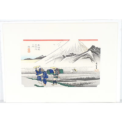 Japanese Woodblock Print Hiroshige, 20th Century