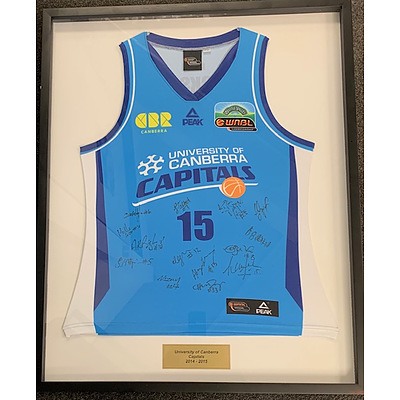 Signed and Framed Canberra Capitals Jersey 2014-2015 Squad