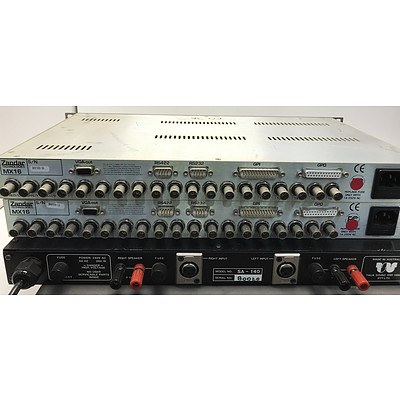 Zandar MX16 Multiviewers & Talia SA-140 Power Amplifier - Lot of 3