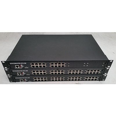 DeviceMaster RTS RM 16-Port & 32-Port Fast Ethernet Switches - Lot of Three