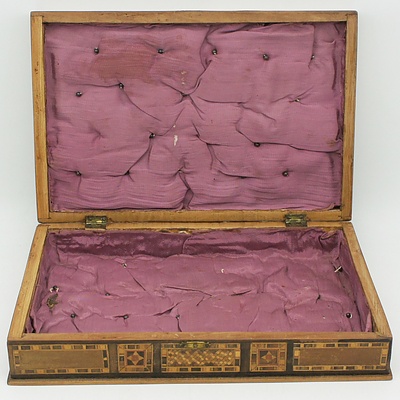 Indo Persian Marquetry and Shell Inlaid Jewellery Box