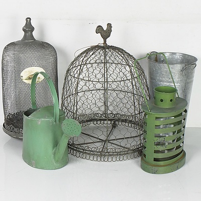 Mixed Lot of Indoor and Outdoor Homewares Including Cut Glass Items, Kitchenware, Garden Ornaments and More