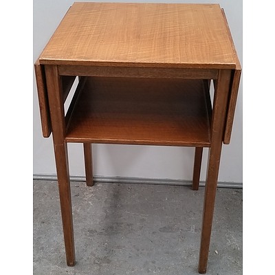 1956 Russell of Broadway Small Walnut Dropside Utility Table