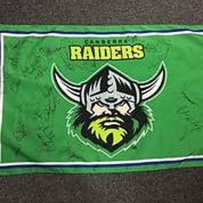 Signed Canberra Raiders Flag