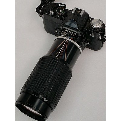 Nikon 35mm Camera With 80 - 200mm Zoom Lens