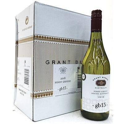 Case of 6x 750ml Bottles 2018 Grant Burge GB15 Pinot Grigio - RRP $82.00