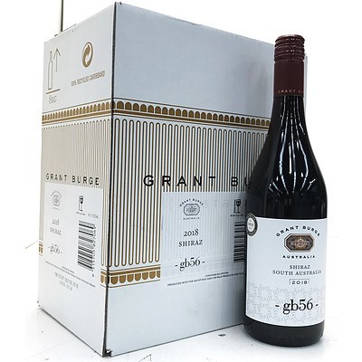 Case of 6x 750ml Bottles 2018 Grant Burge GB56 Shiraz - RRP $80.00