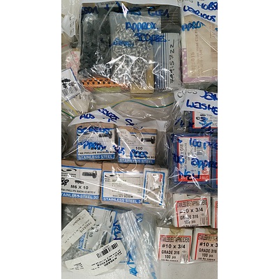 Large Selection of Screws, Nuts, Bolts and Washers - New