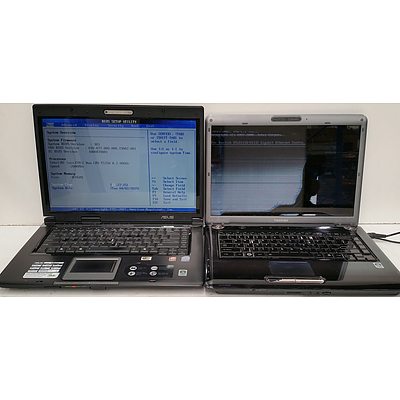 Asus 15.4 Inch Widescreen Core 2 Duo T5750 2.0GHz Laptop and Toshiba Satellite A300 Laptop