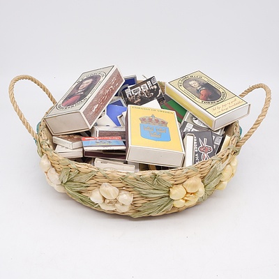 Seagrass Basket with Various Matches