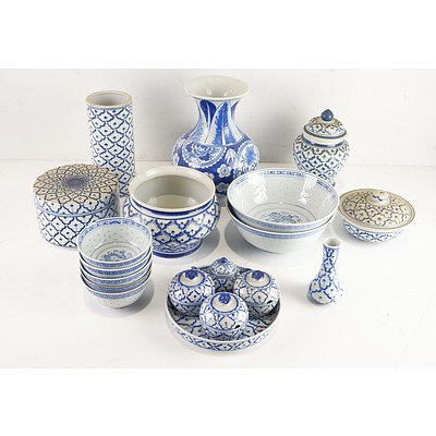 Group of Oriental Blue and White Porcelain