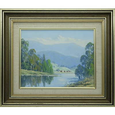 Norman Saunders Scene West of Canberra ACT Oil On Board