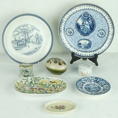 Alfred Meakin Home In The Country Plate, Enoch Wedgwood Tunstall Dish and Various Other China and Ceramics