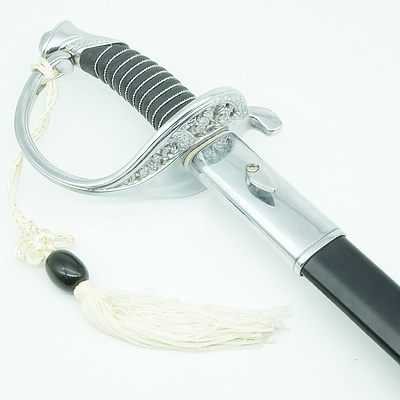 Modern Ceremonial Sabre with Leather Scabbard