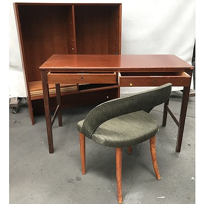 Writing Desk with Chair & Shelves