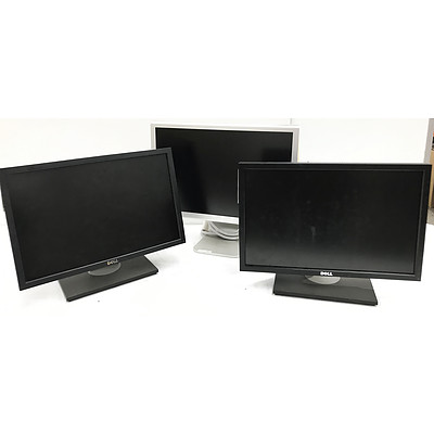 Dell & Apple LCD Monitors - Lot of 8
