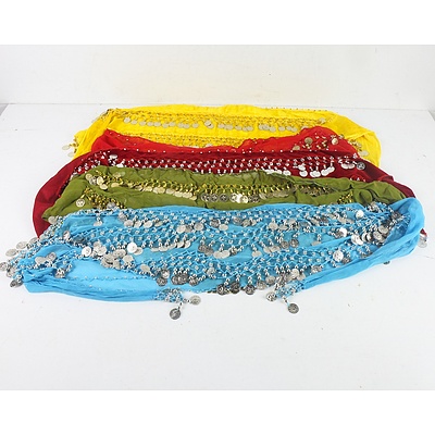 Group of Belly Dancing Skirts and Headbands