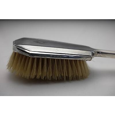 Compiled Sterling Silver Vanity Set, Including Sterling Silver Hair Brush Pair, Birmingham, William Neale, 1932