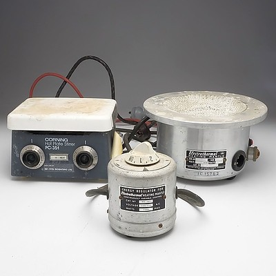Group of Scientific Equipment, Including Hot Plate Stirrer, Heating Mantle and More 