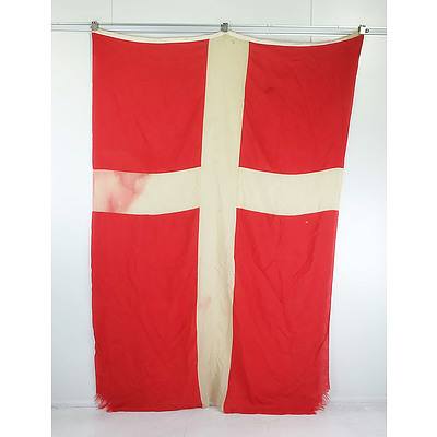 Two Vintage Flags, Including Denmark and England