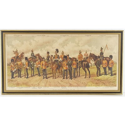 Vintage Print of The Irish Regiment of the British Army