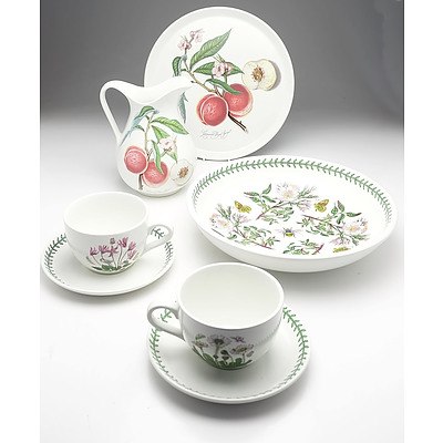 Eighteen Piece Portmeirion Porcelain Part Dinner Service, Including The Botanic Garden