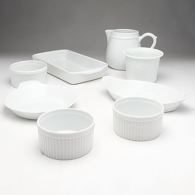 Large Quantity Of Pillivuyt France Porcelain Oven To Table Ware