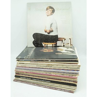 Group of Approximately 50 Records Including, Dire Straits, Elvis, Simon and Garfunkel, and More