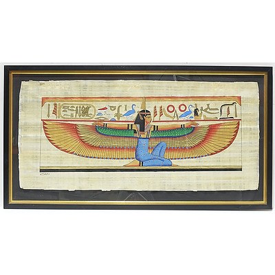 Two Egyptian Papyrus Paintings