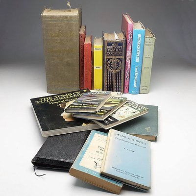 Group of Vintage Novels, Geography, Mathematics and Scientific Books