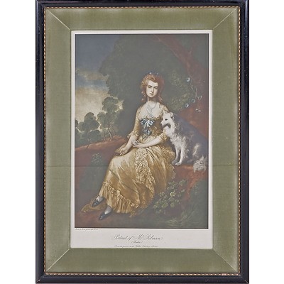Vintage Print of Portrait of Mrs Robinson by Thomas Gainsborough