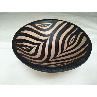 Namibian Zebra print Timber Bowl