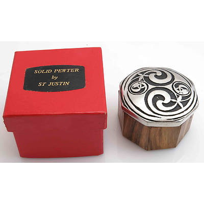 Pewter & Timber Trinket-Jewellery Box