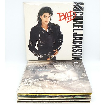 Group Lot of Vinyl Records Including Michael Jackson, Madonna and More
