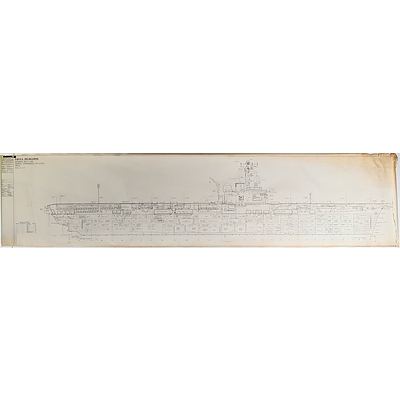 H.M.A.S Melbourne Ship Extended Refit Blueprint 1968