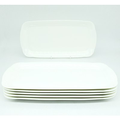 Six Villeroy and Boch Damasco Weiss Serving Plates