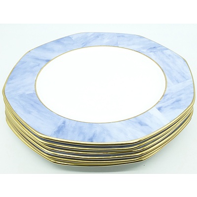 Six Wedgewood Metallised Serving Plates