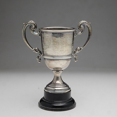 Sterling Silver Trophy with Inscription Birmingham Page, Keen & Page 1935 171g