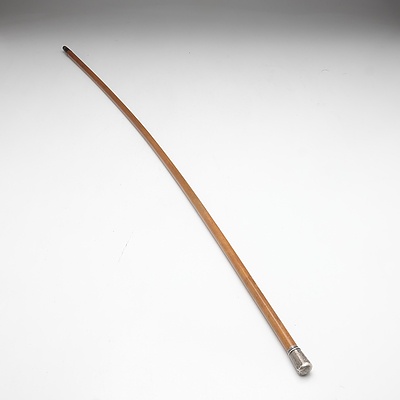 A Sterling Silver Tipped Riding Crop London 1915